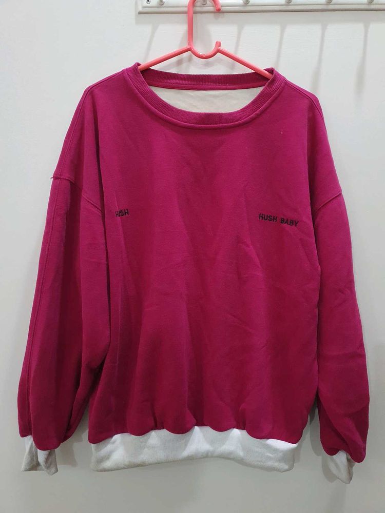 Women's Pink Crew Neck Sweatshirt
