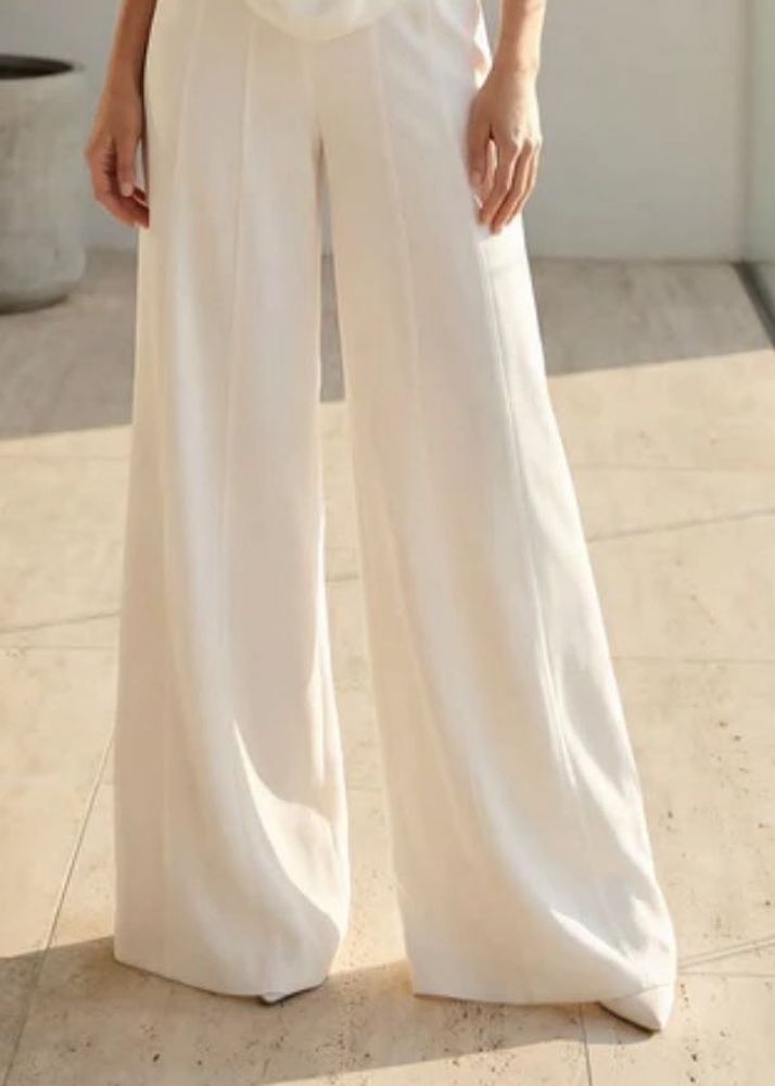 Elegant White Palazzo Pants