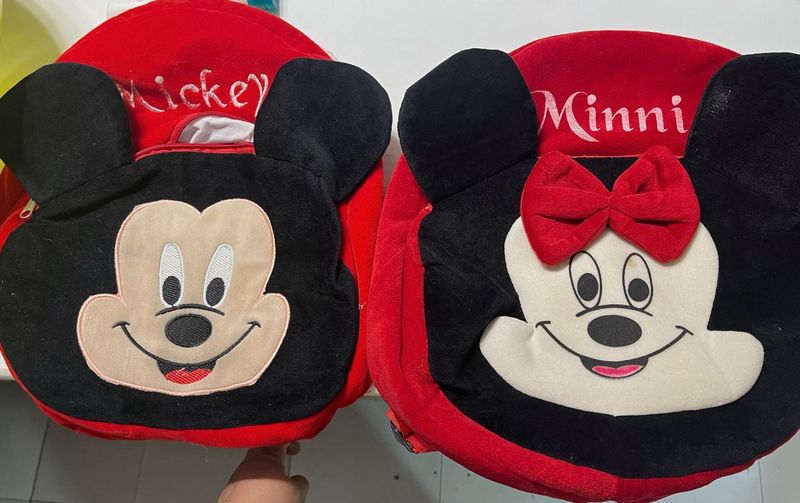 Mickey &amp; Minnie Mouse Backpack Set