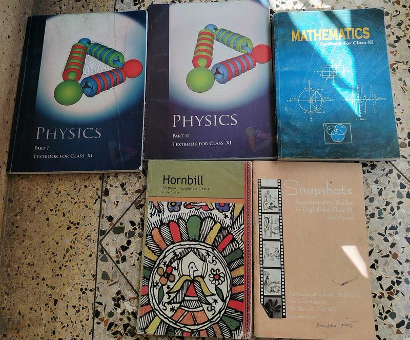 Class XI Textbooks - Physics, Math, English