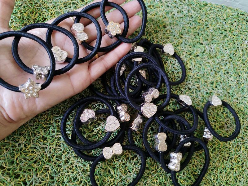Sparkly Charm Hair Ties Set