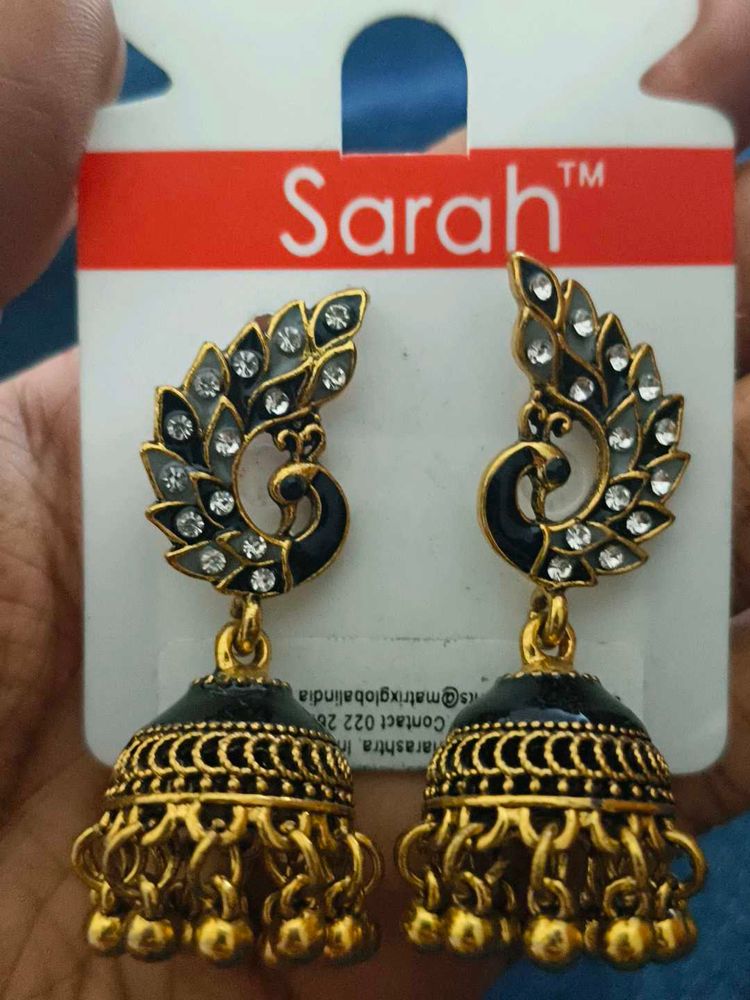 Stunning Peacock Jhumka Earrings