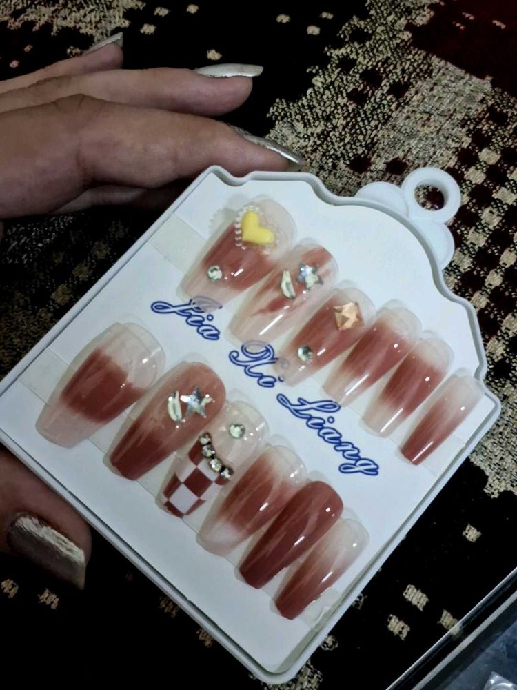 Press-On Nails with Charms