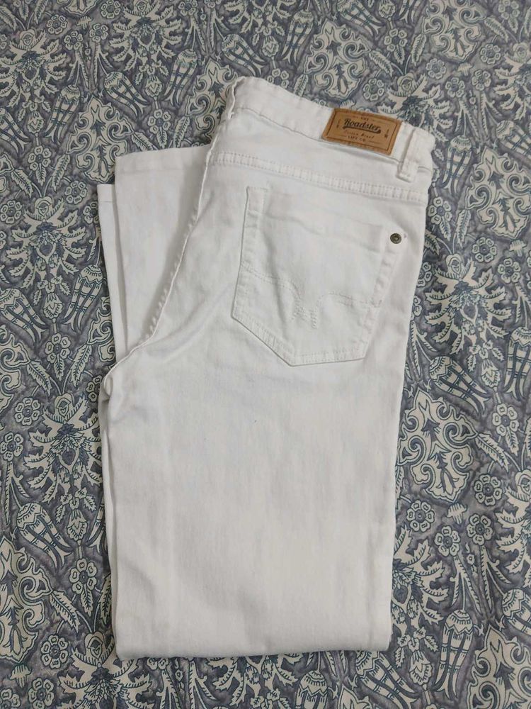Classic White Denim Jeans