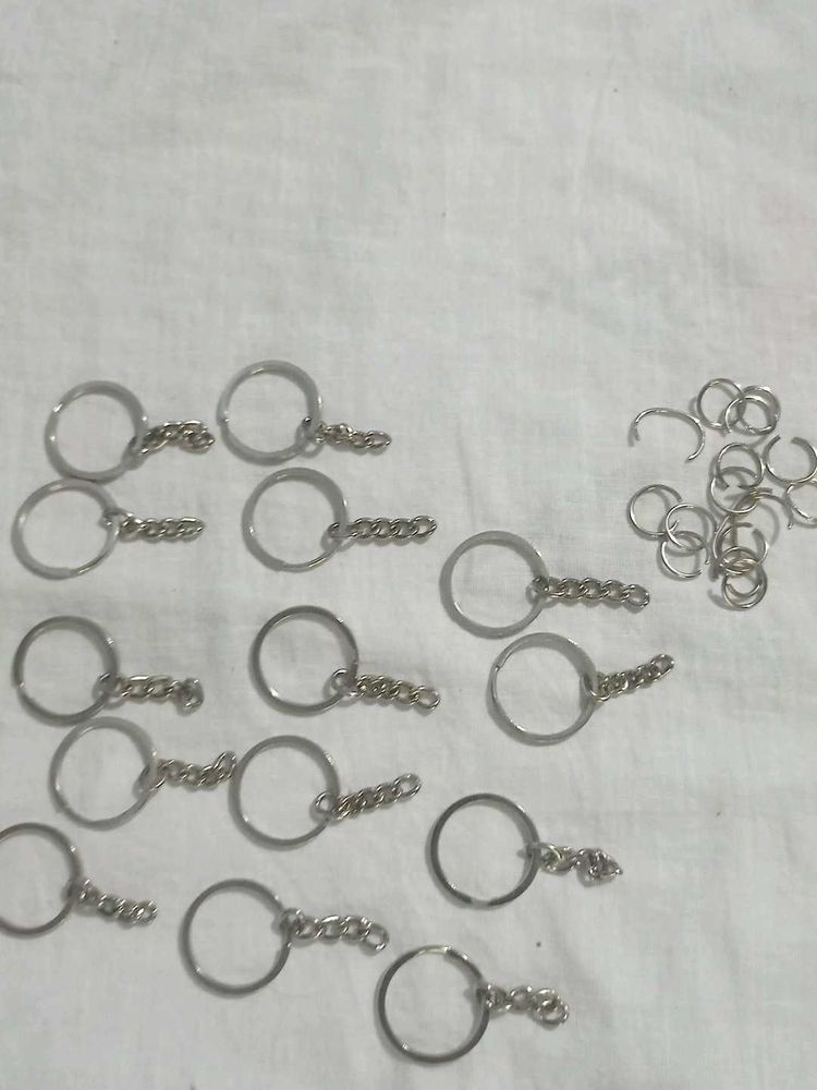 set of 14 Metal Keychains with jumprings