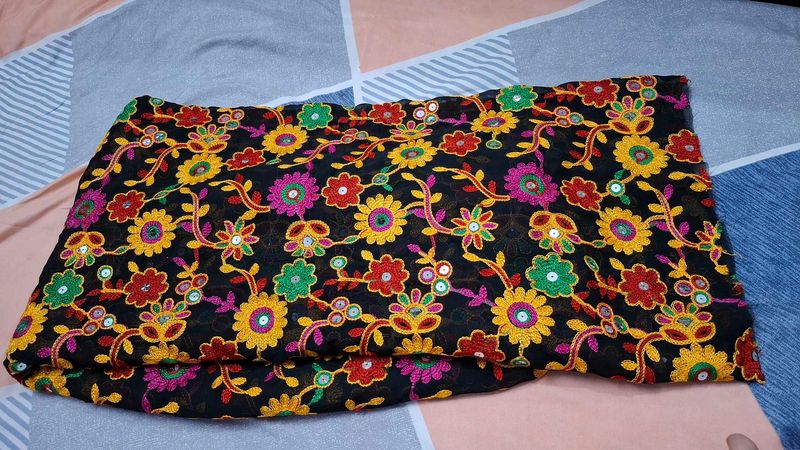 Embroidered jumper febric