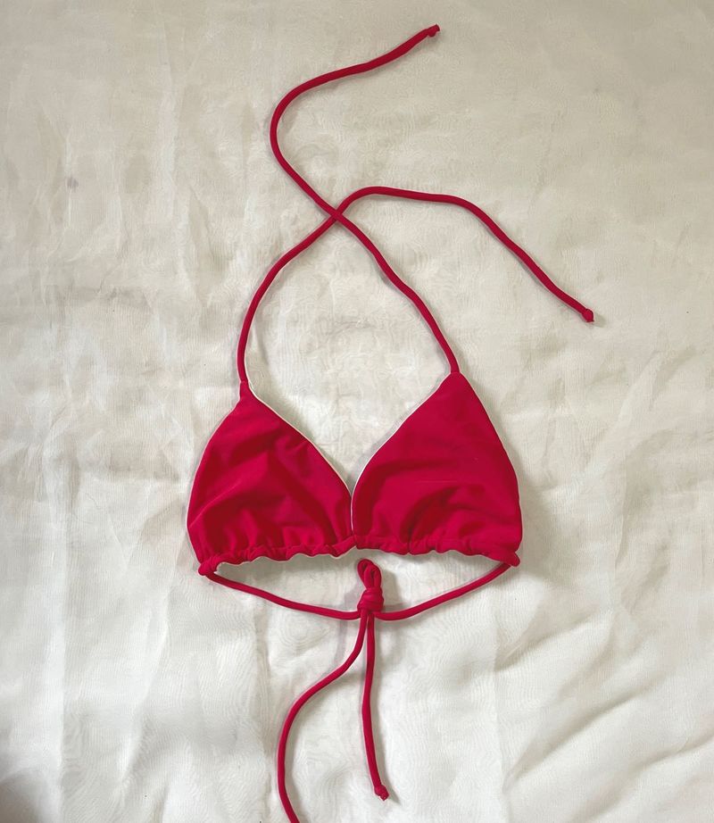 Vibrant Pink Halter Bikini Top