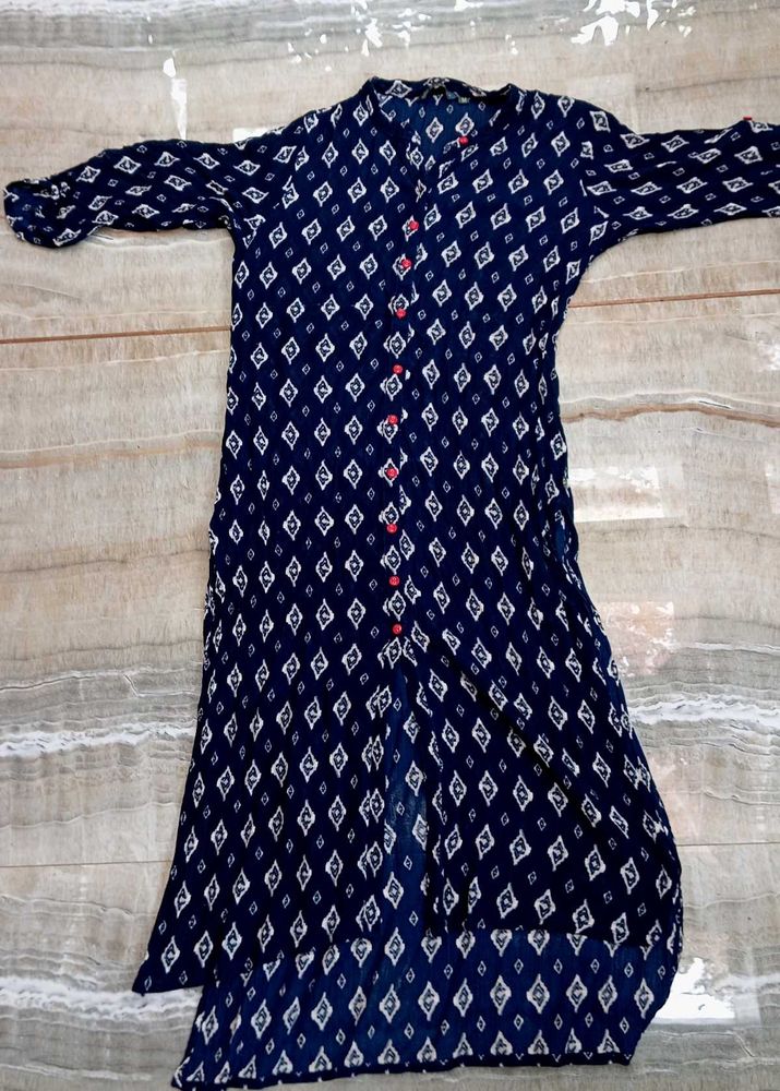 Elegant Blue Diamond Print Kurta