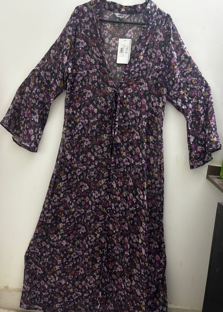 Floral Sheer Maxi Shrug