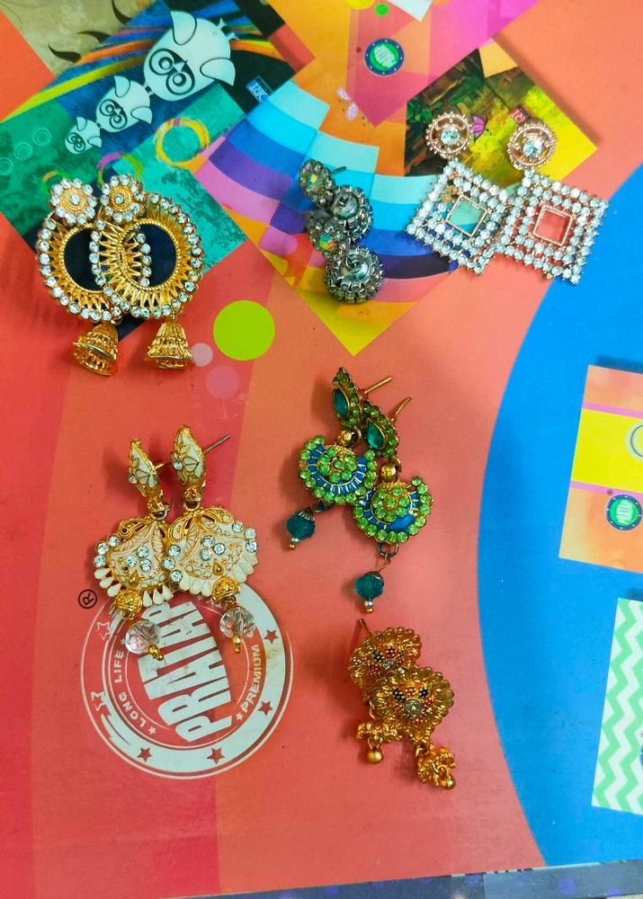 Combo of 6 Stunning Ethnic Earrings
