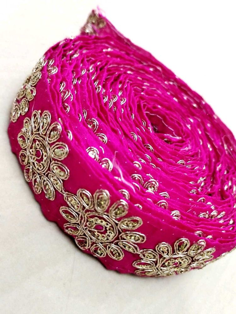 PINK ZARI LACE 💖 Ethnic Magenta