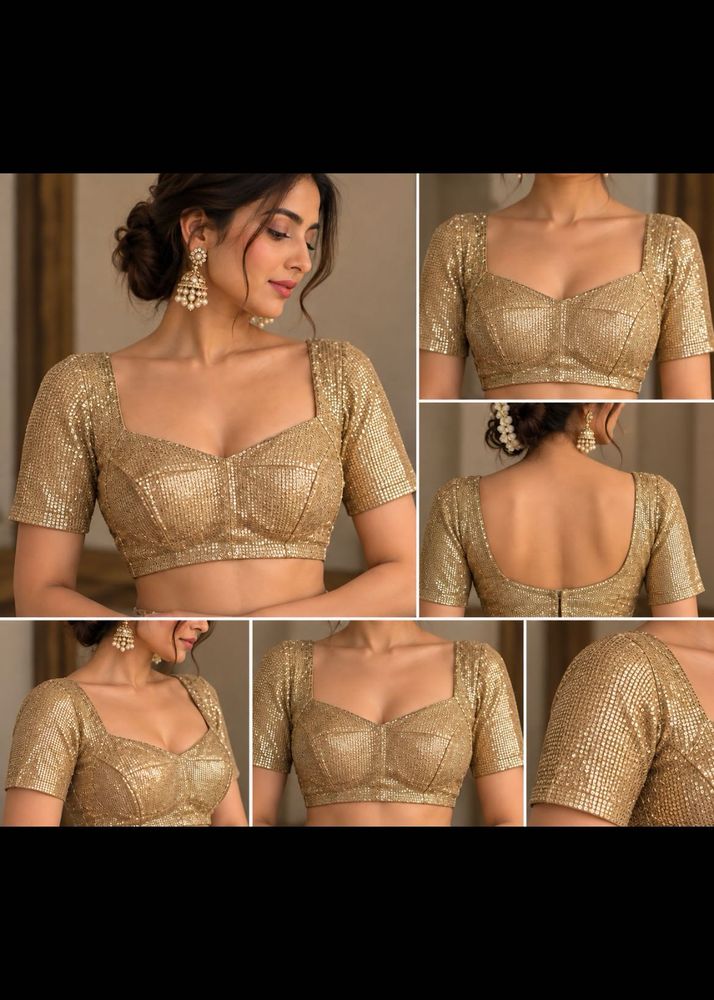 Brand new festive Gold Sequin Blouse