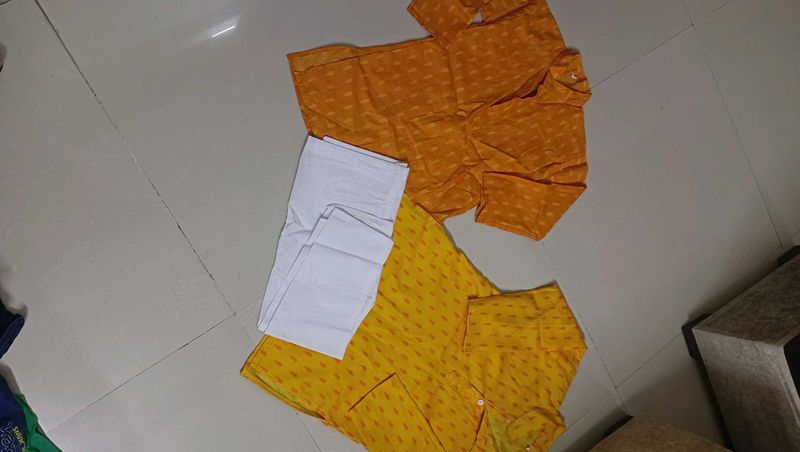 Vibrant Yellow Printed  2 Kurta Set