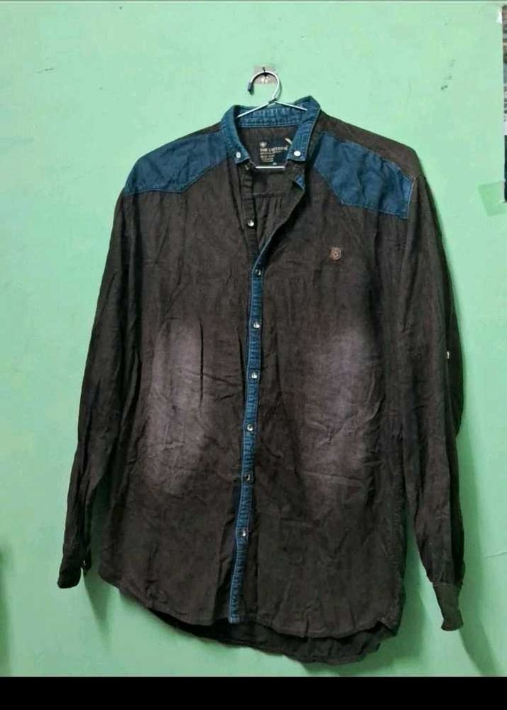 chest size 54 Men's Dark Washed Denim Shirt