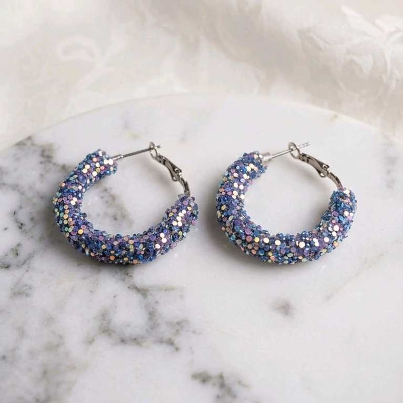 Sparkly Hoop Earrings