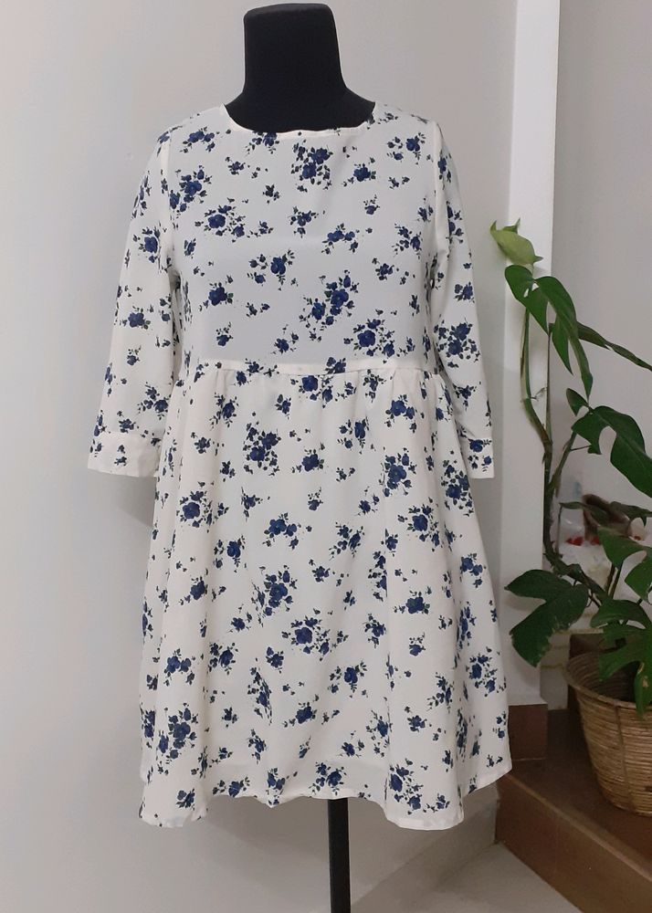 Floral Print Babydoll Dress