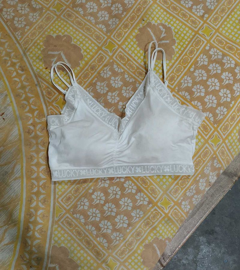 White Lucky Bra