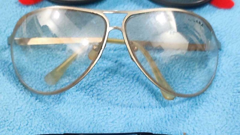 Transparent glass in used condition.