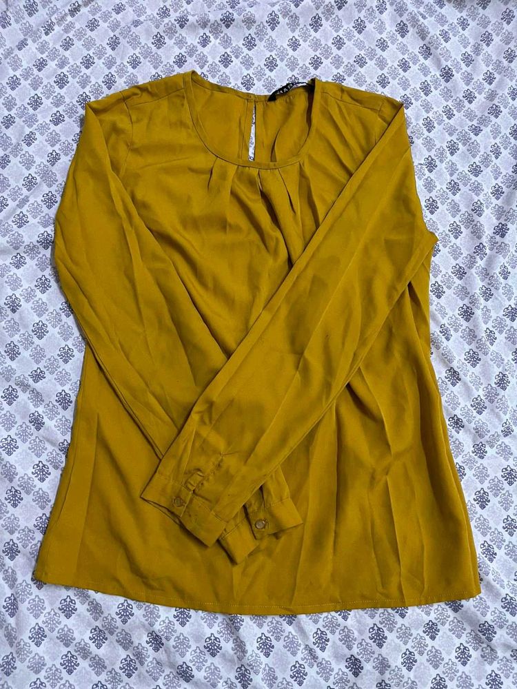 Mustard Yellow Long Sleeve Top