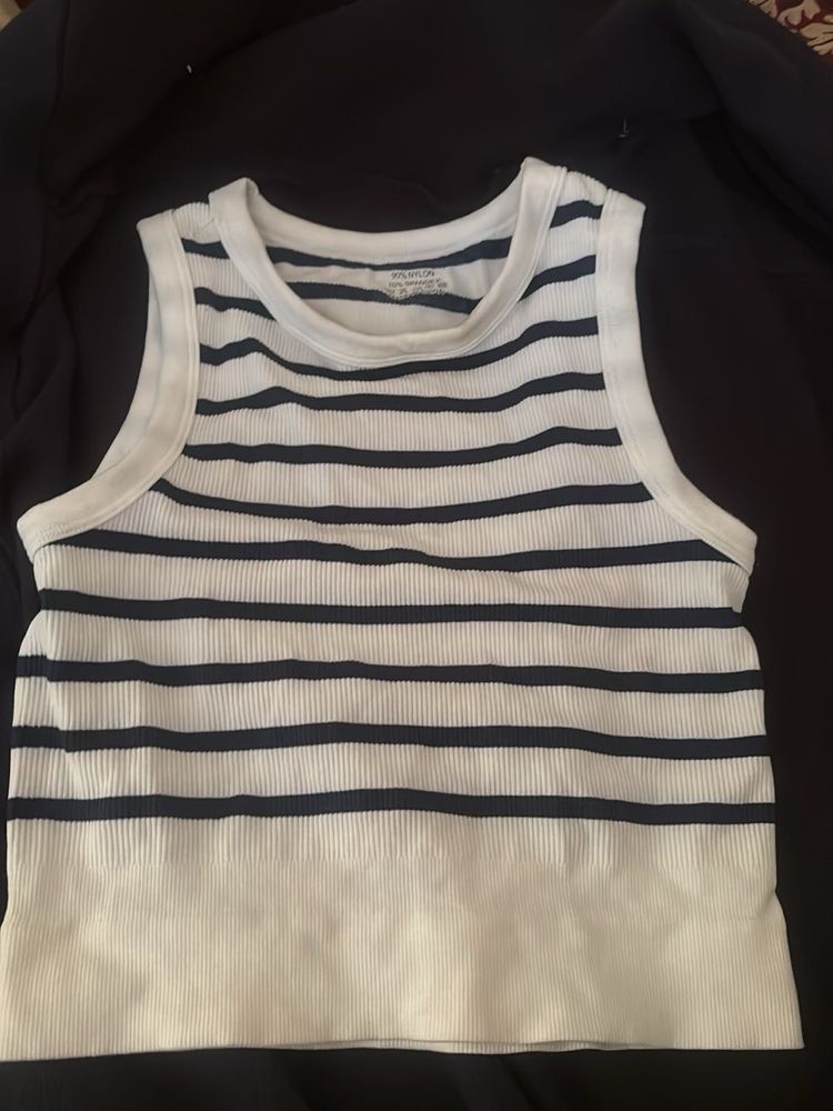 Striped Ribbed Tank Top