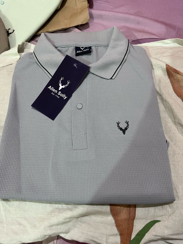 Allen Solly Men's Grey Polo T-Shirt