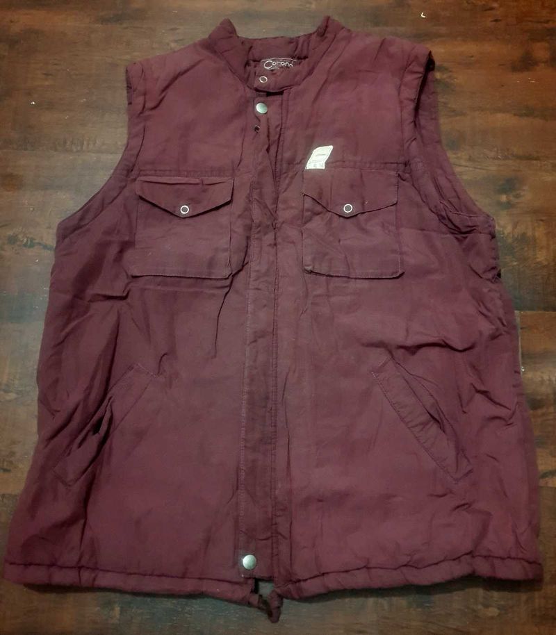 Maroon Sleeveless Jacket