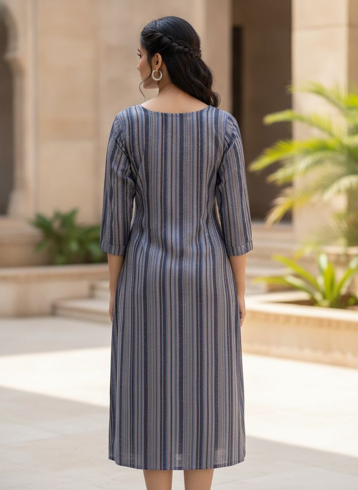 Striped Midi Dress