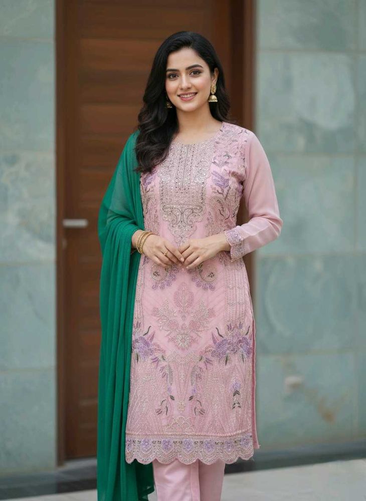 💗Premium Designer Heavy Embroidered 3pc Suit