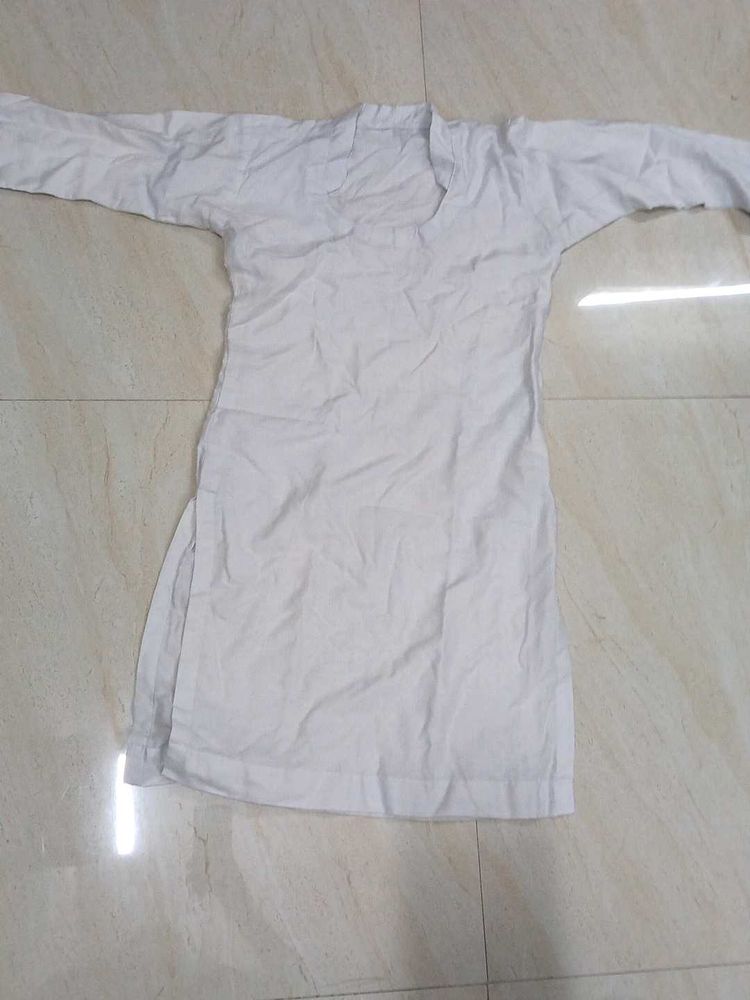 White Cotton Kurta