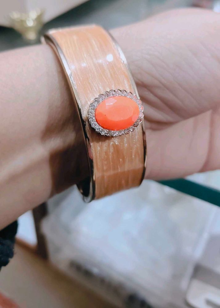 Elegant Coral Stone Bracelet