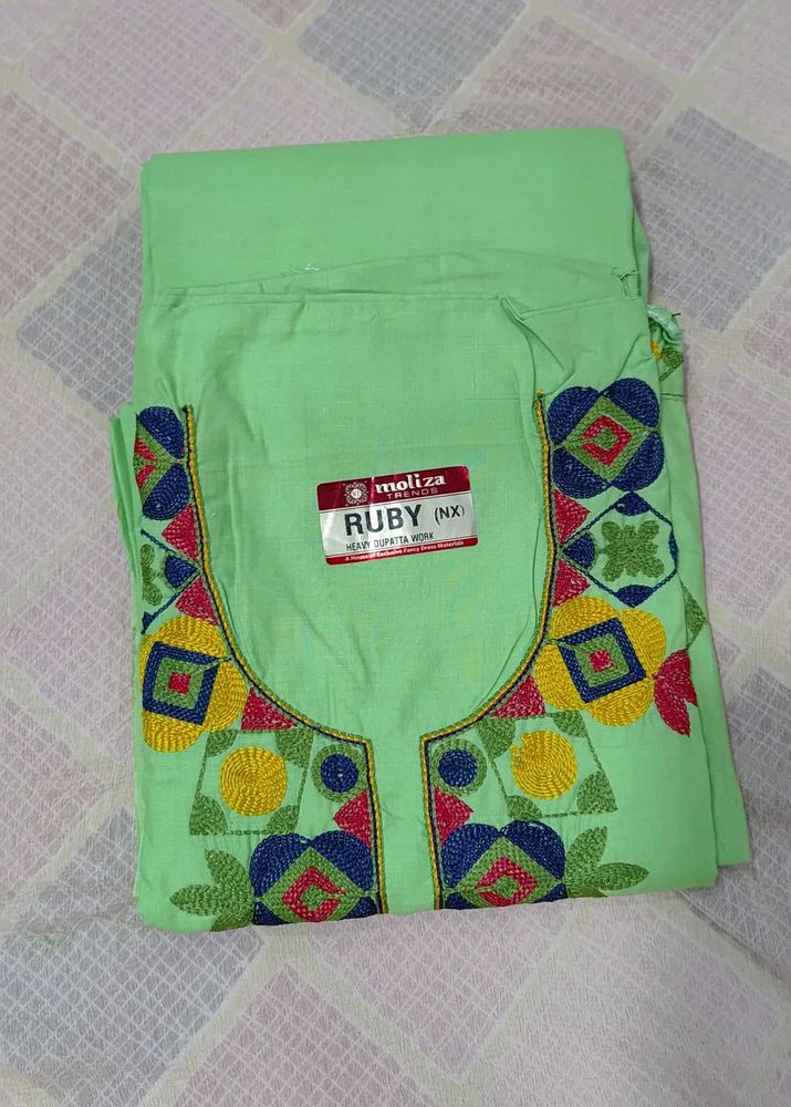 Light Green Kurta Set with chiffon dupatta