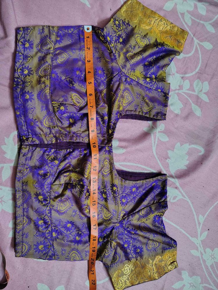 Designer Brocade Blouse Lavender colour