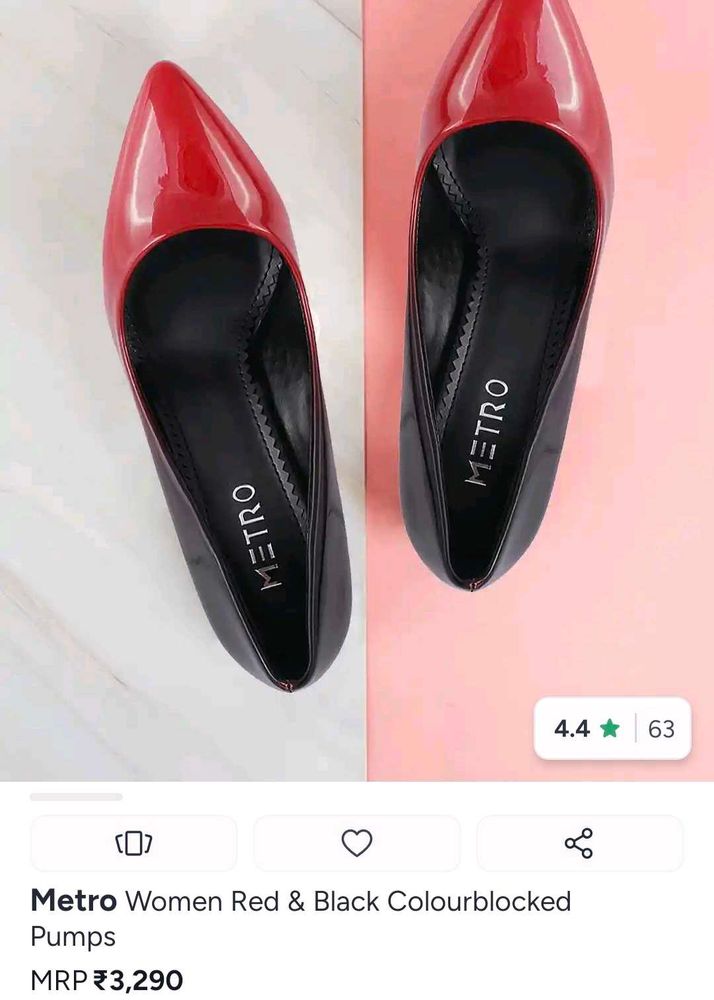 Chic Red &amp; Black Patent Stilettos