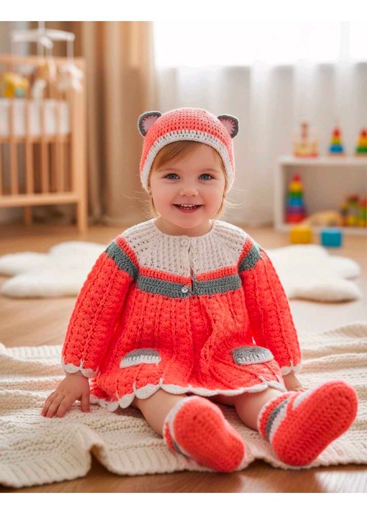 ♥️Offer Crochet Baby Outfit Set