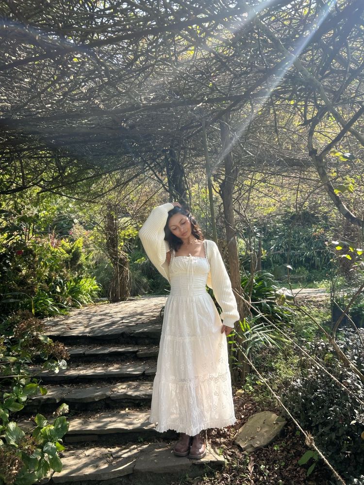 Boho White Maxi Dress