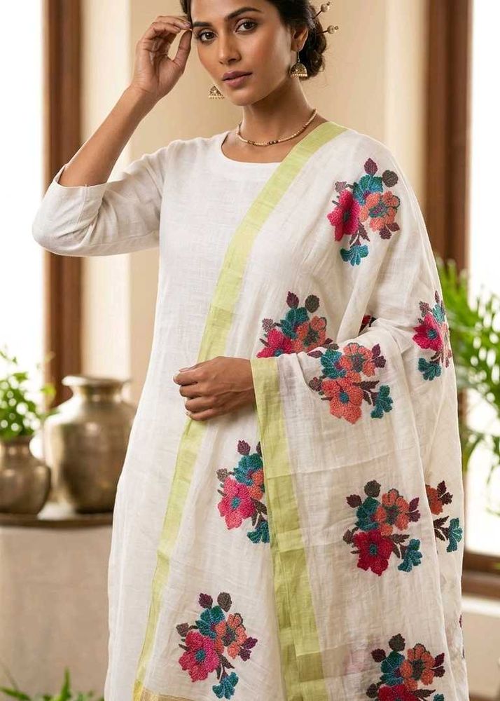 Embroidered Floral Dupatta