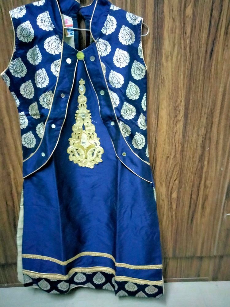 Silk Embroidered Kurti
