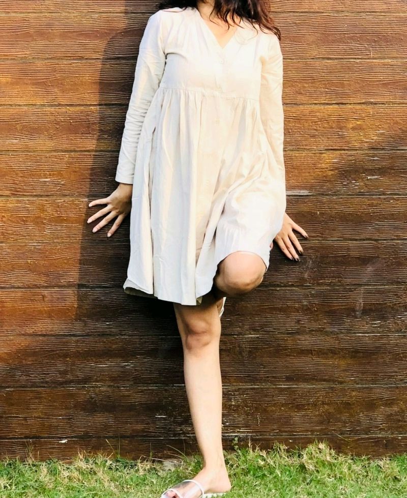 Boho Chic Cream Dress