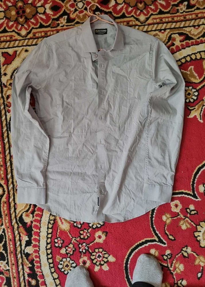 Formal Grey Long Sleeve Shirt