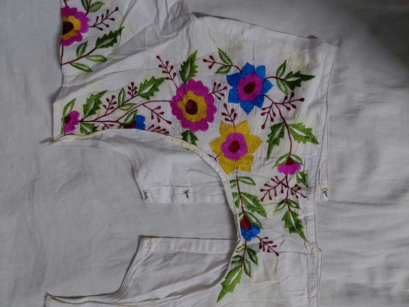 Embroidered White Blouse