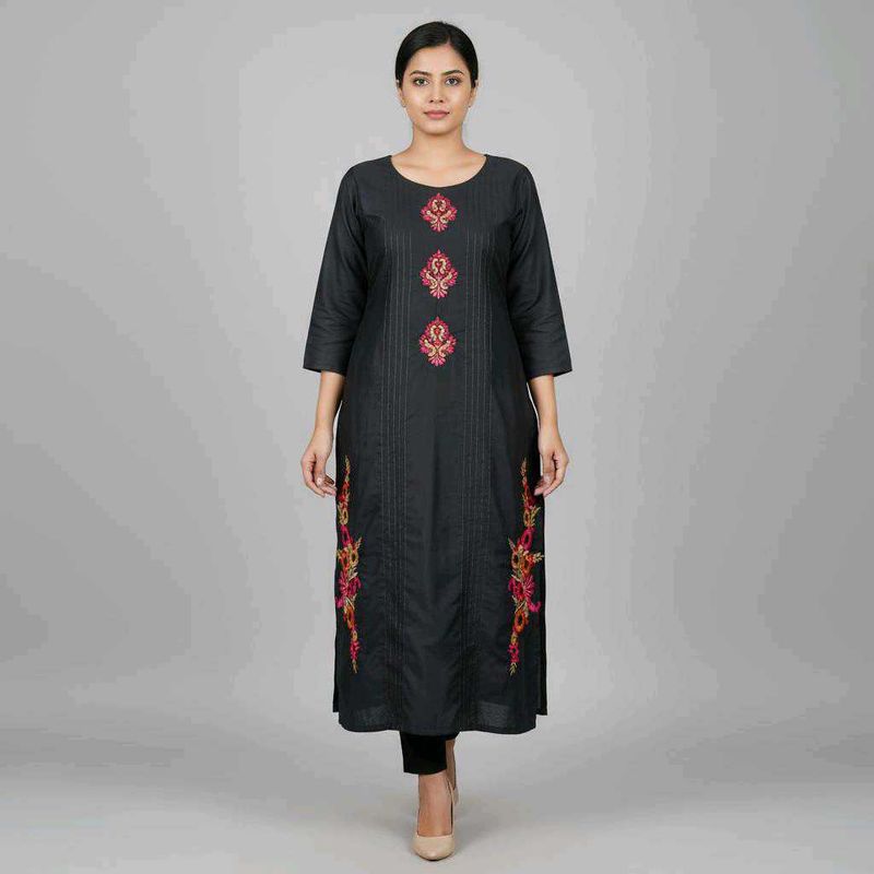 Black Kurta with silk dupatta