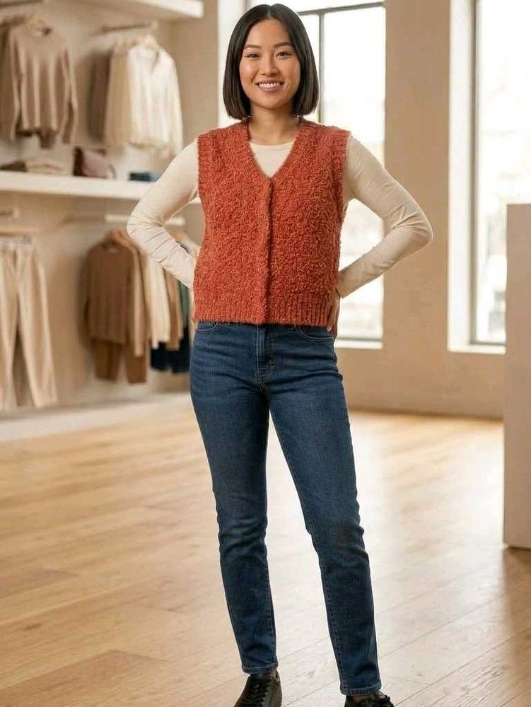 Cozy Textured Knit Vest