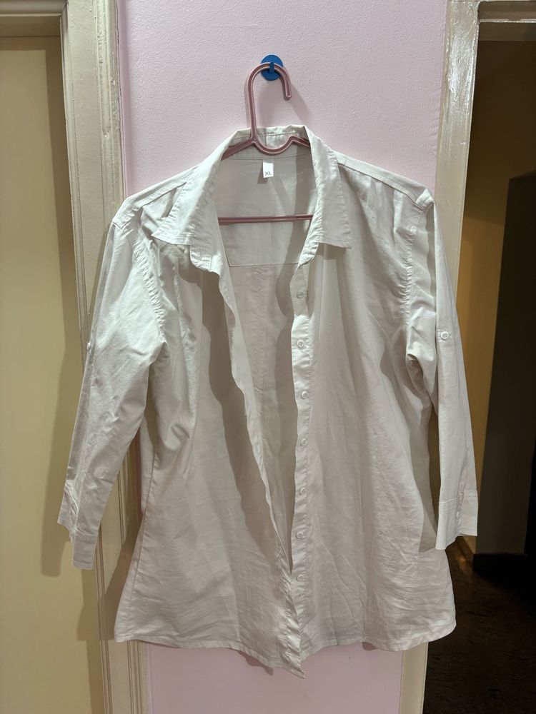 Classic White Button-Up Shirt