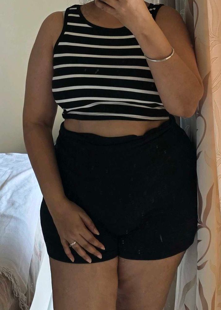 Striped Cropped Tank Top