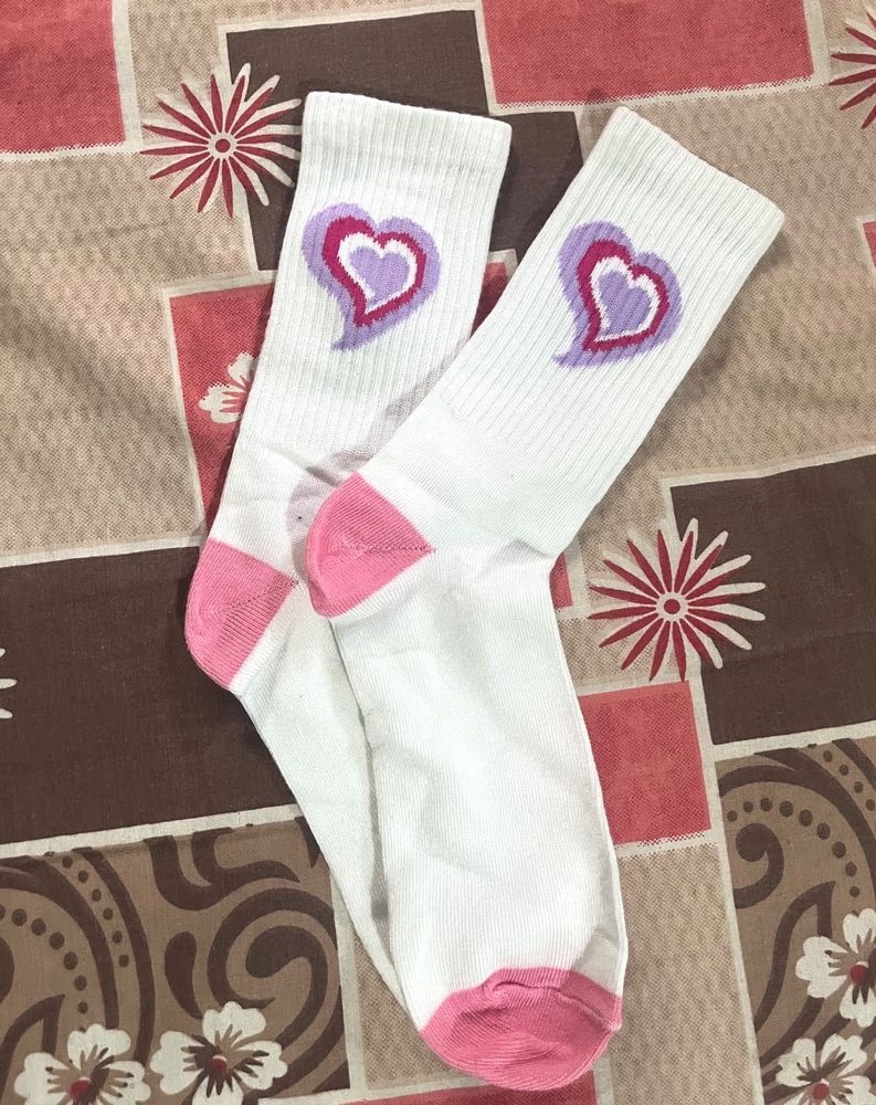 Cute Heart Pattern Socks