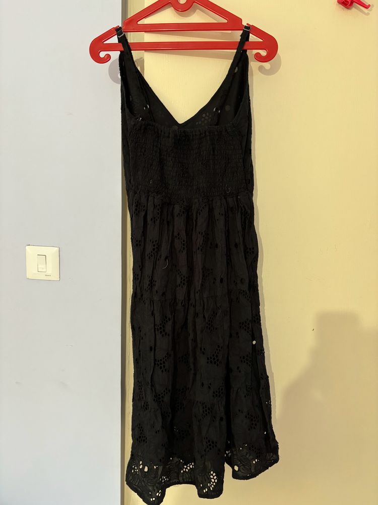 Cotton Black Dress Size M