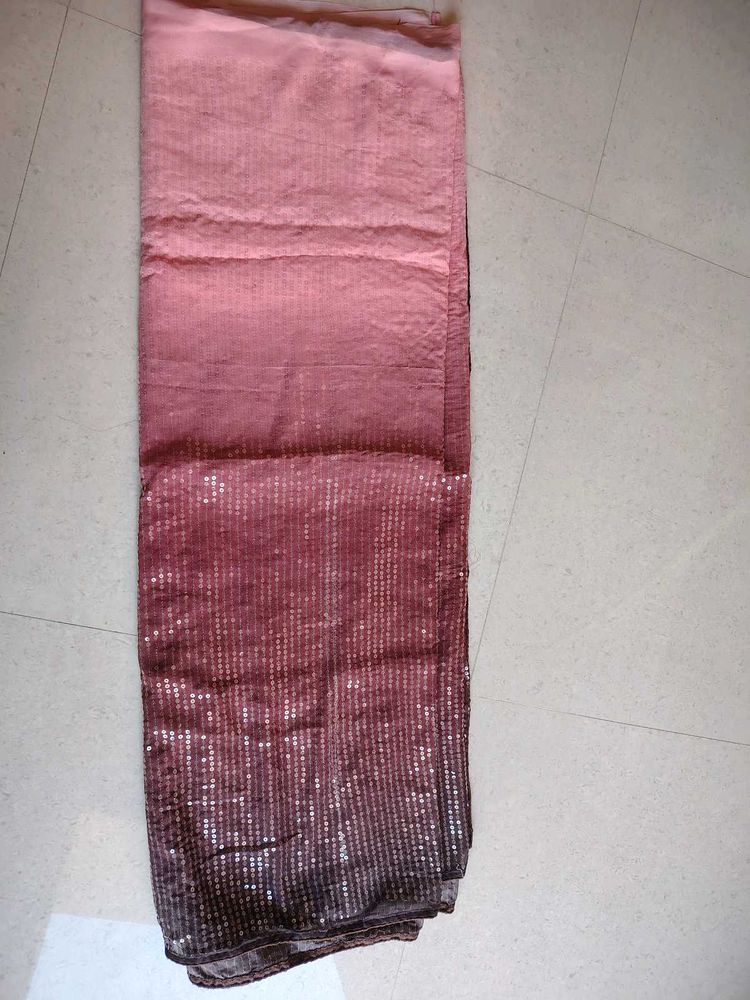 Sparkling Sequin Ombre Saree