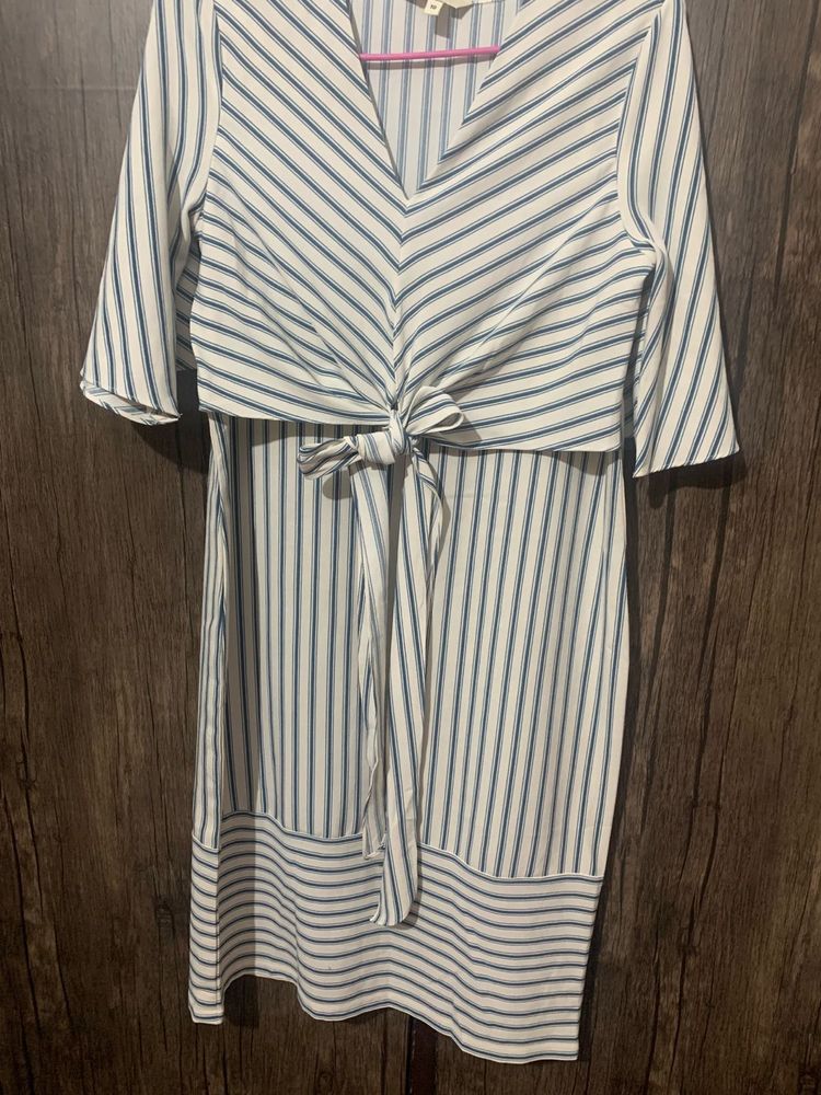 Striped Tie-Waist Dress