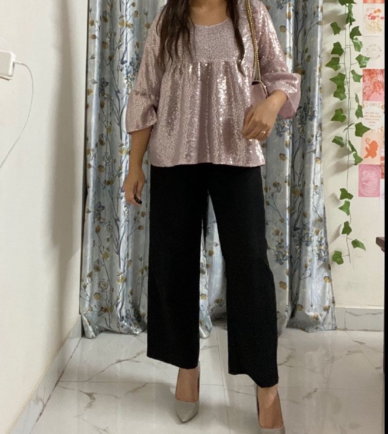 Shimmer Party Wear Top Size L