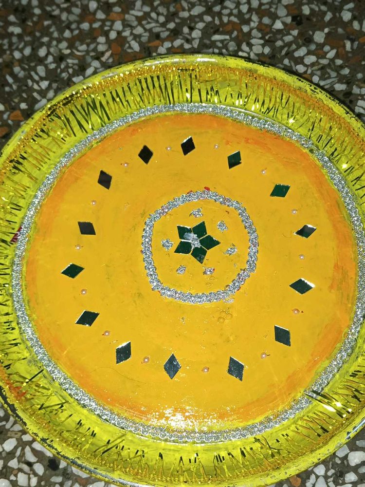 Decorative Pooja Thali/ karwa thali.